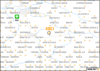 map of Kočí