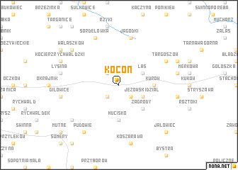 map of Kocoń