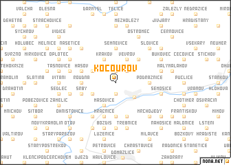 map of Kocourov