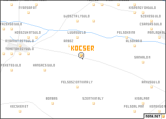 map of Kocsér