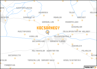 map of Kocsorhegy