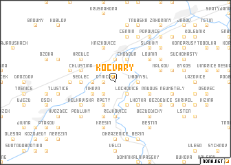 map of Kočvary