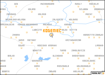 map of Kodeniec