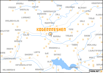 map of Kodër-Rrëshen