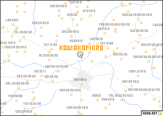 map of Kodia Kofikro