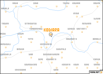 map of Kodiara