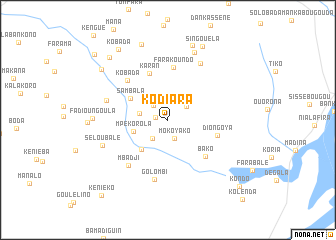 map of Kodiara