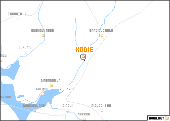 map of Kodié