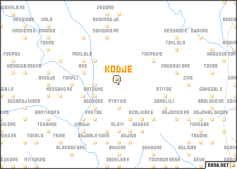 map of Kodjé