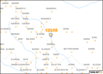 map of Kodma