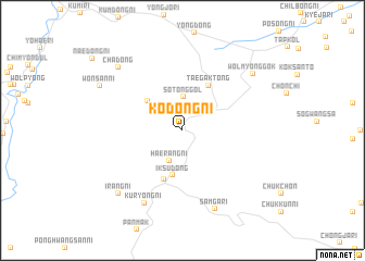 map of Kodŏng-ni