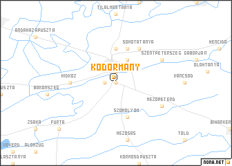 map of Kodormány