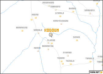 map of Kodoum