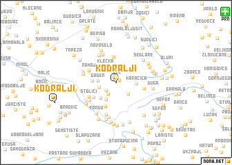 map of Kodralji