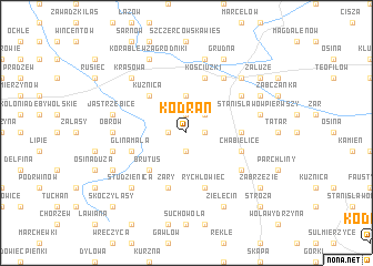 map of Kodrań