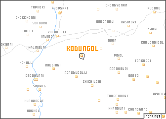 map of Kodŭn-gol