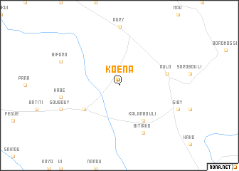 map of Koéna