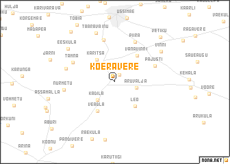 map of Koeravere