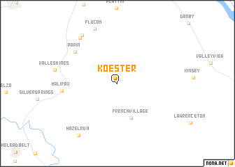 map of Koester