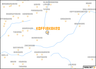 map of Koffi Akakro