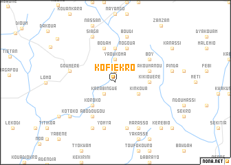 map of Kofiékro