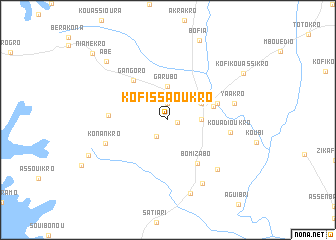 map of Kofissaoukro