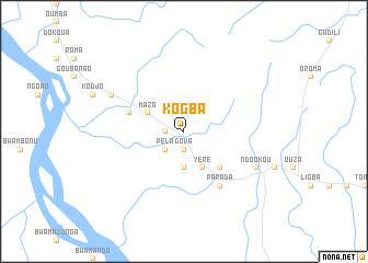 map of Kogba