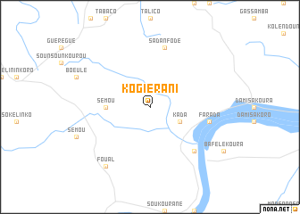 map of Kogiérani