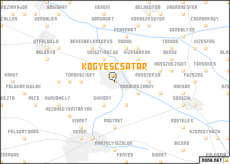 map of Kőgyescsatár