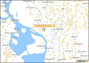 map of Kohārewāla