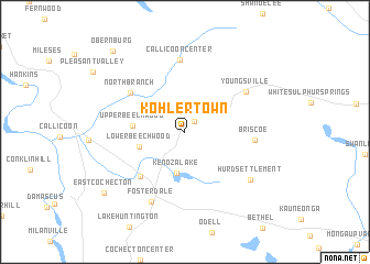 map of Kohlertown