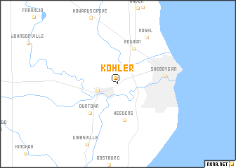 map of Kohler