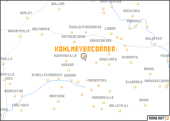 map of Kohlmeyer Corner