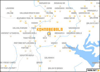 map of Kohnāb-e Bālā