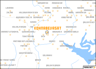 map of Kohnāb-e Vasaţ