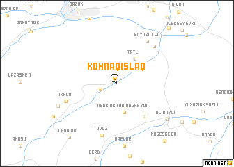 map of Köhnǝqışlaq