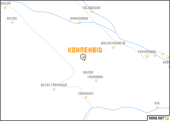 map of Kohneh Bīd