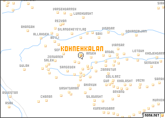 map of Kohneh Kalān