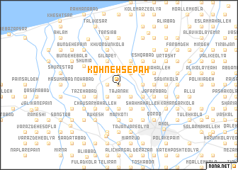 map of Kohneh Sepāh