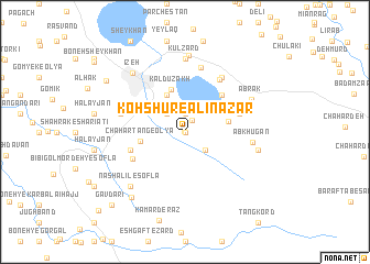 map of Kohshūr-e ‘Alīnaz̧ar