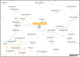 map of Kŏhŭng-ni