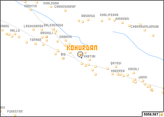 map of Kohūrdān