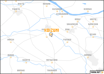map of Koizumi