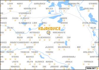 map of Kojákovice