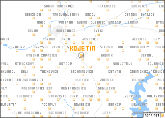 map of Kojetín