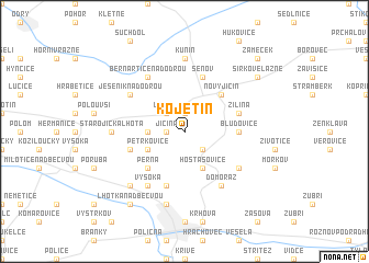 map of Kojetín