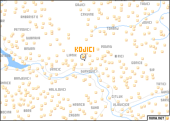 map of Kojići