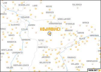 map of Kojinovići