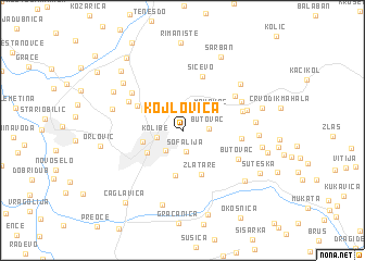 map of Kojlovica
