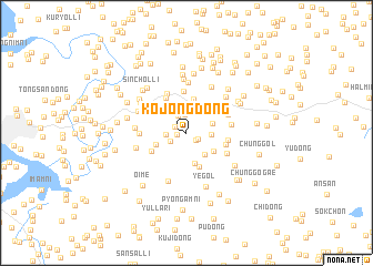 map of Kojŏng-dong